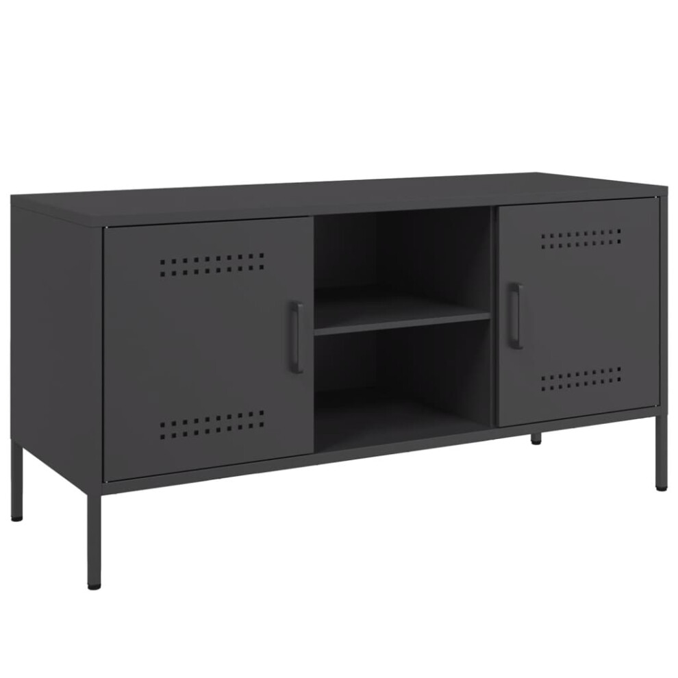 (black) vidaXL TV Cabinet TV Stand TV Unit Entertainment Centre Media Unit Pink Steel