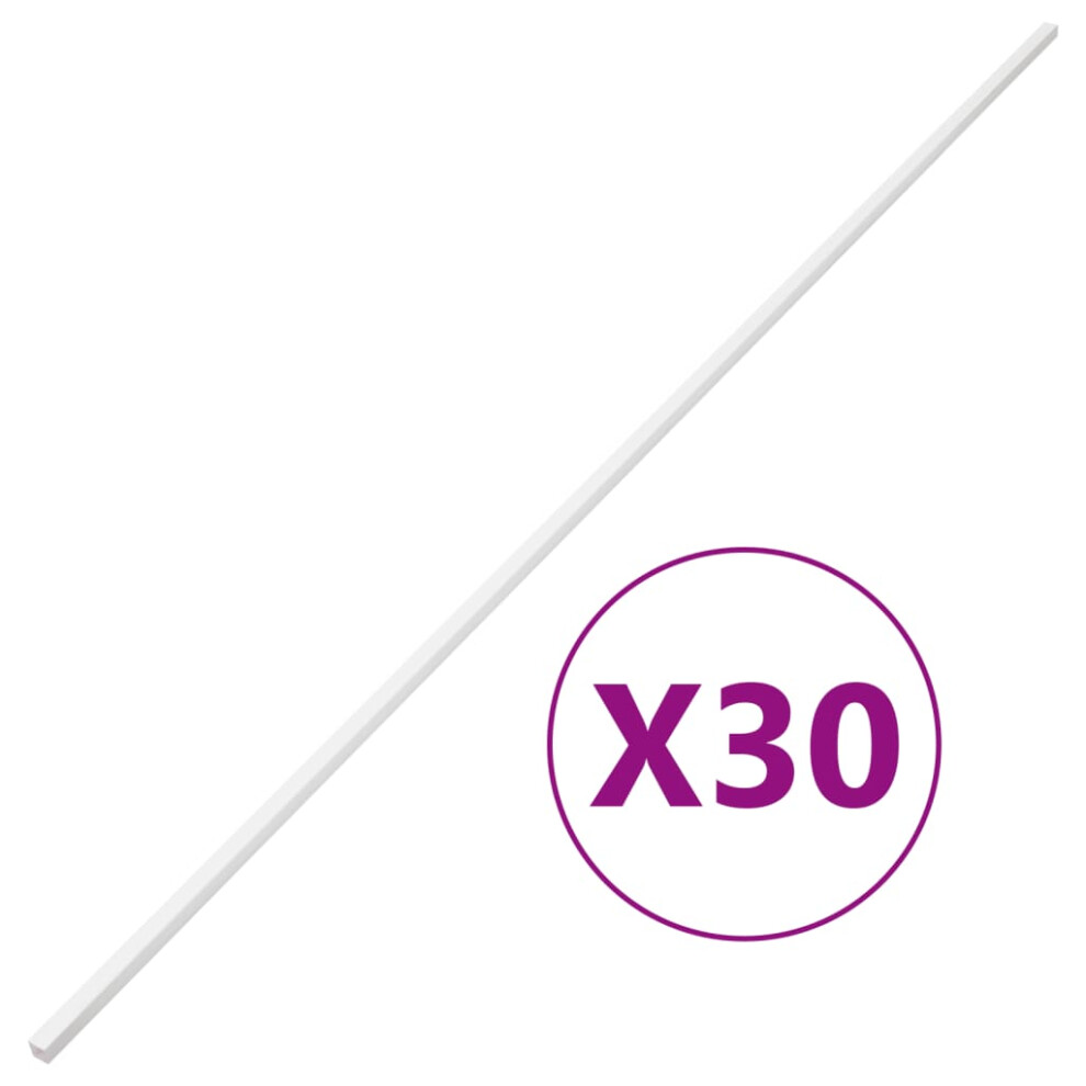 Vidaxl (Screwable, 30 Pcs/ 30 X 20 Mm 30 M) Cable Trunking Wire Cover Cable Management Wire Hider Cable Cover Pvc