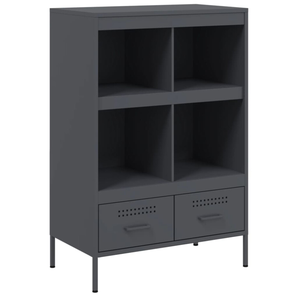 (anthracite) vidaXL Highboard Sideboard Side Cabinet Cupboard Anthracite Cold-rolled Steel