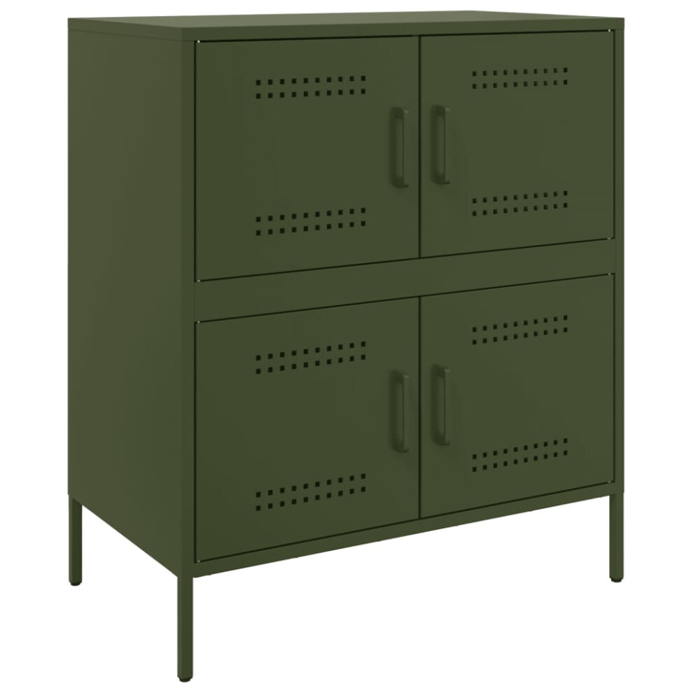 (green) vidaXL Sideboard Storage Cupboard Side Cabinet Home Organiser Highboard Steel