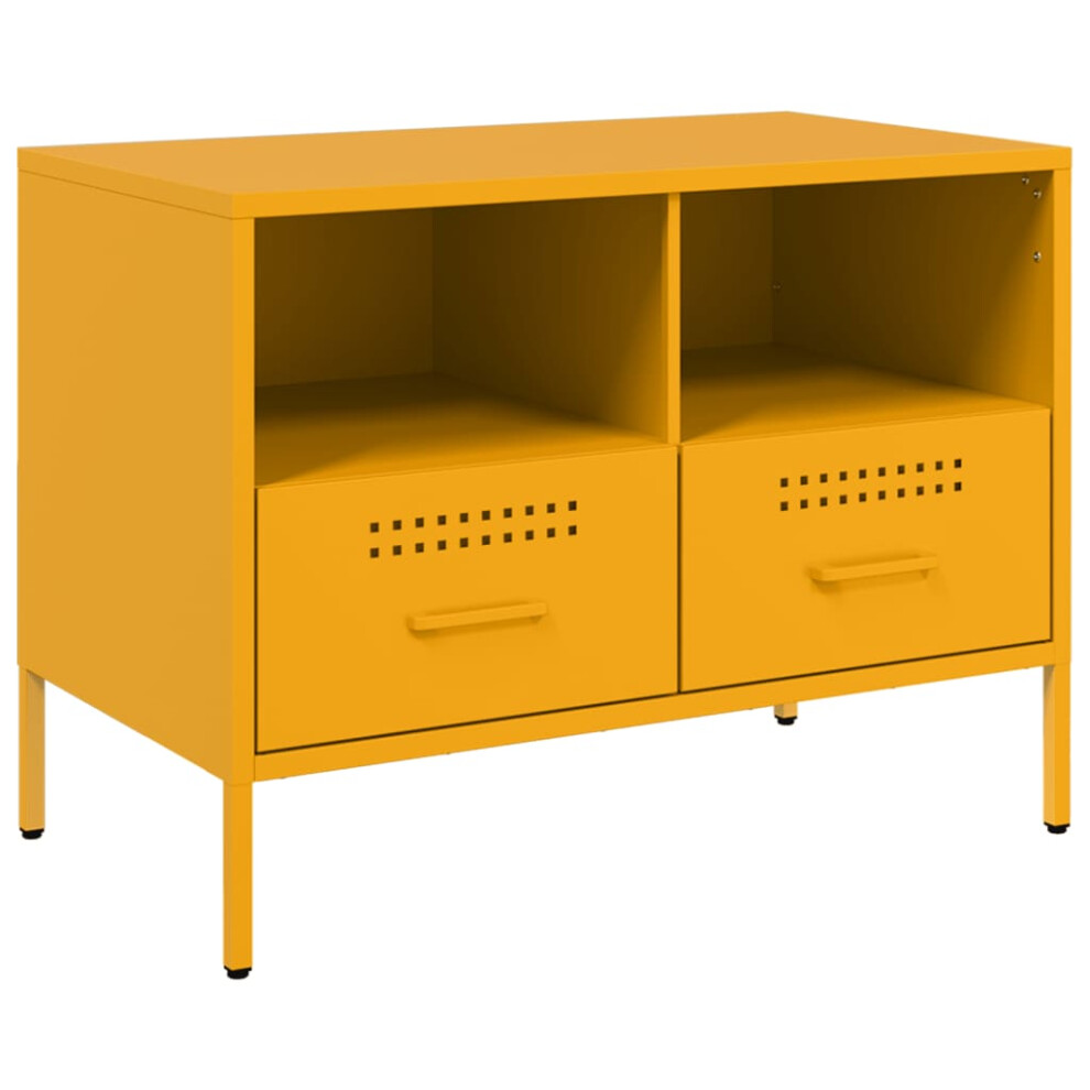 Vidaxl (Yellow, 1 Pcs) Tv Cabinets Tv Stand Tv Unit Hifi Cabinet 2 Pcs Black Cold-Rolled Steel