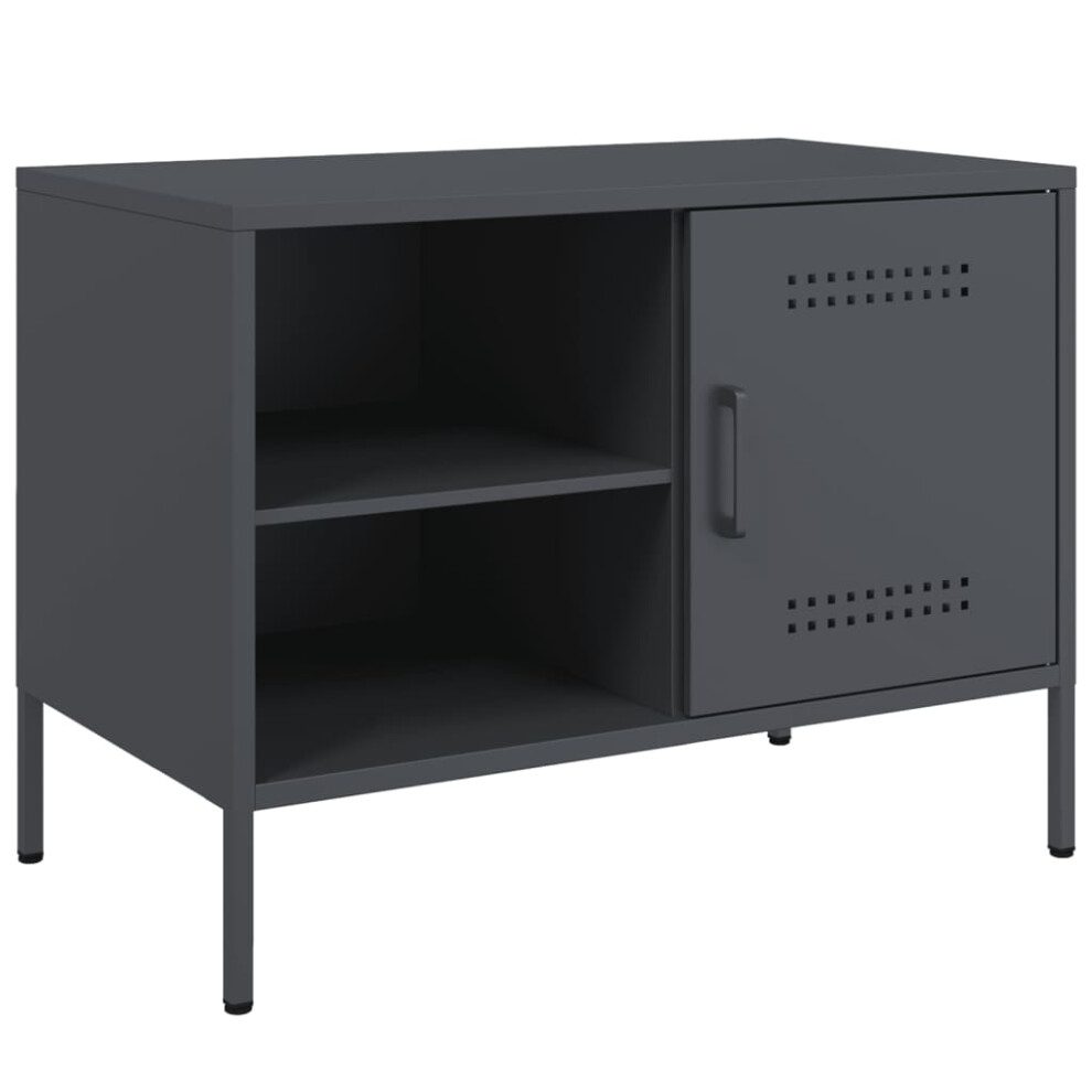 Vidaxl (Anthracite, 1 Pcs) Tv Cabinet Tv Stand Tv Unit Entertainment Centre Media Unit Pink Steel