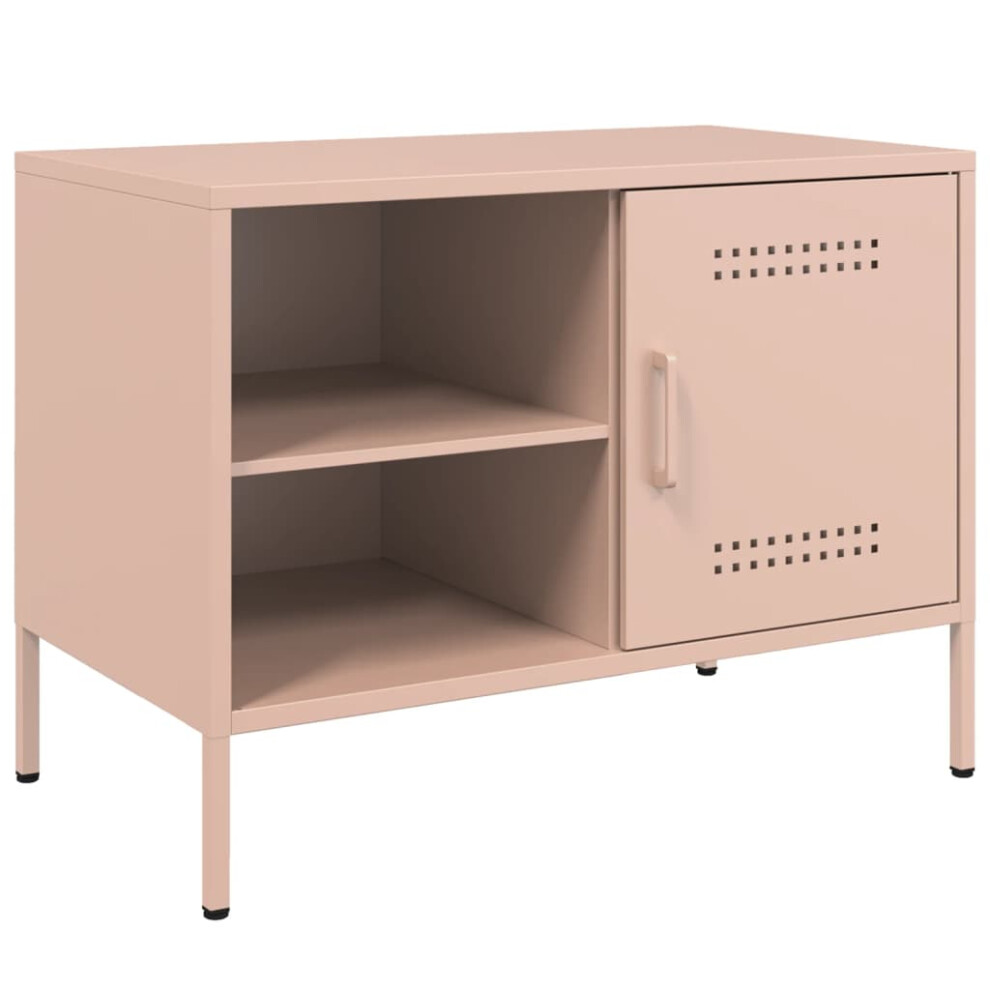 Vidaxl (Pink, 1 Pcs) Tv Cabinet Tv Stand Tv Unit Entertainment Centre Media Unit Pink Steel