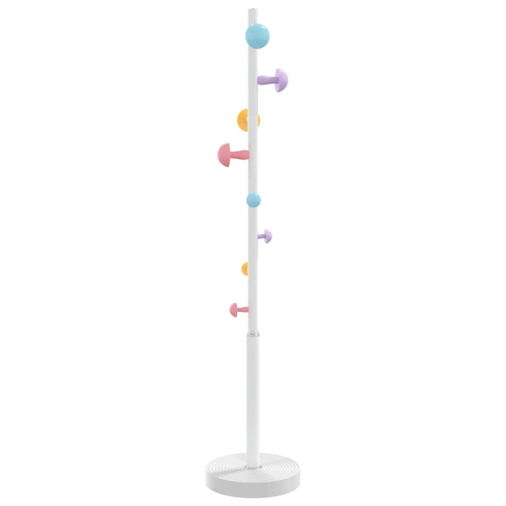 (white) vidaXL Coat Stand Coat Rack Clothes Stand Coat Hanger Pink Powder-coated Iron