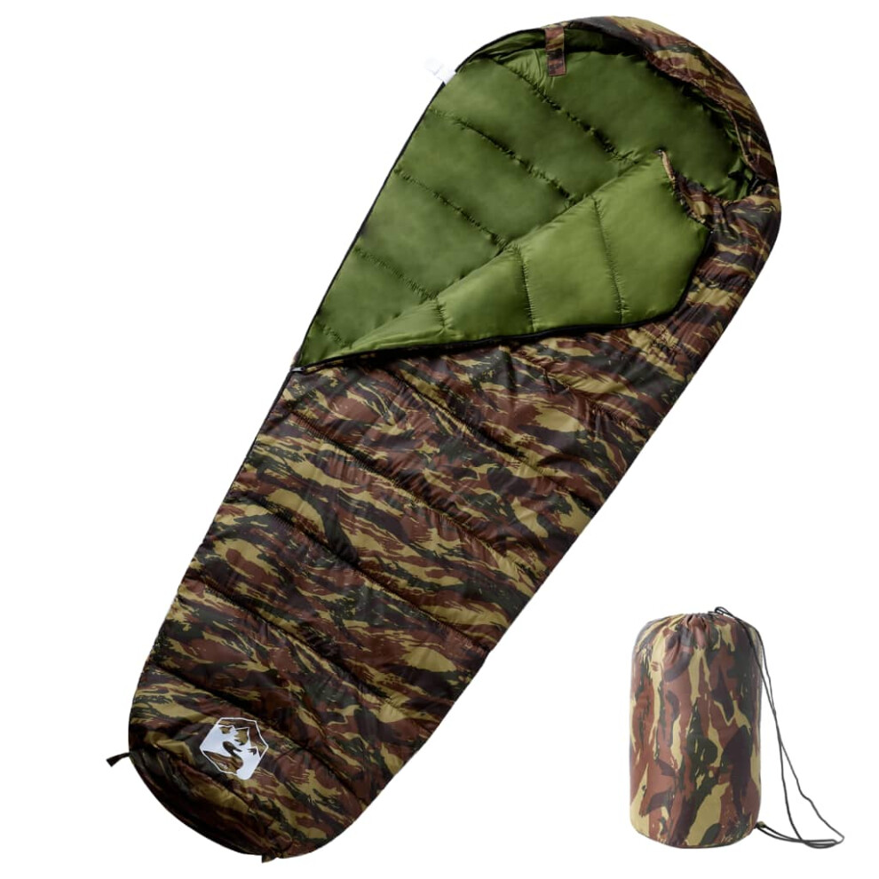 Vidaxl (Camouflage) Mummy Sleeping Bag For Adults Camping Hiking Sleeping Bag 3 Seasons