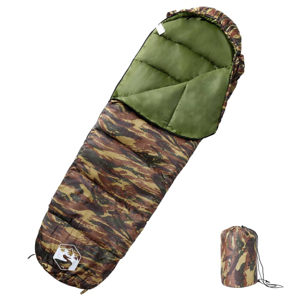 Vidaxl (Camouflage) Mummy Sleeping Bag For Adults Camping Hiking Sleeping Bag 3 Seasons