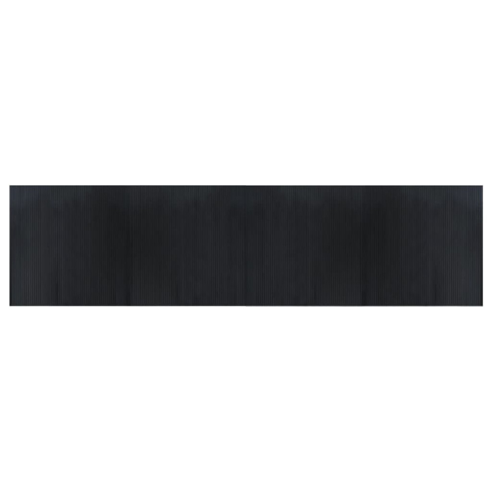 Vidaxl (Black, 100 X 400 Cm) Rug Floor Mat Area Rug Hallway Mat Carpet Runner Square Nature Bamboo