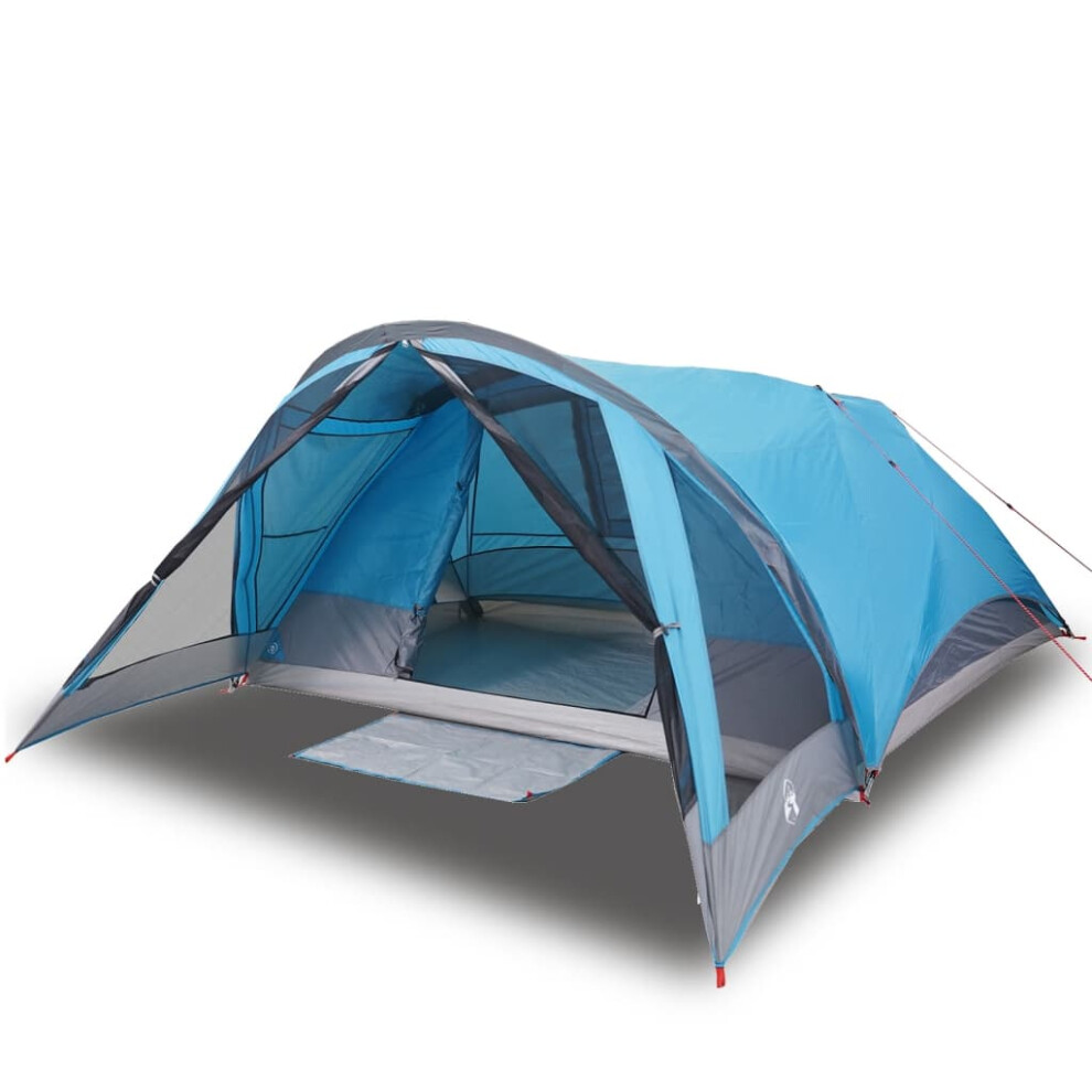 (blue) vidaXL Family Tent Cabin 6-Person Lightweight Tent Dome Tent Green Waterproof