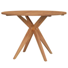 vidaXL Gartentisch Rund Ø110x75 cm Massivholz Akazie