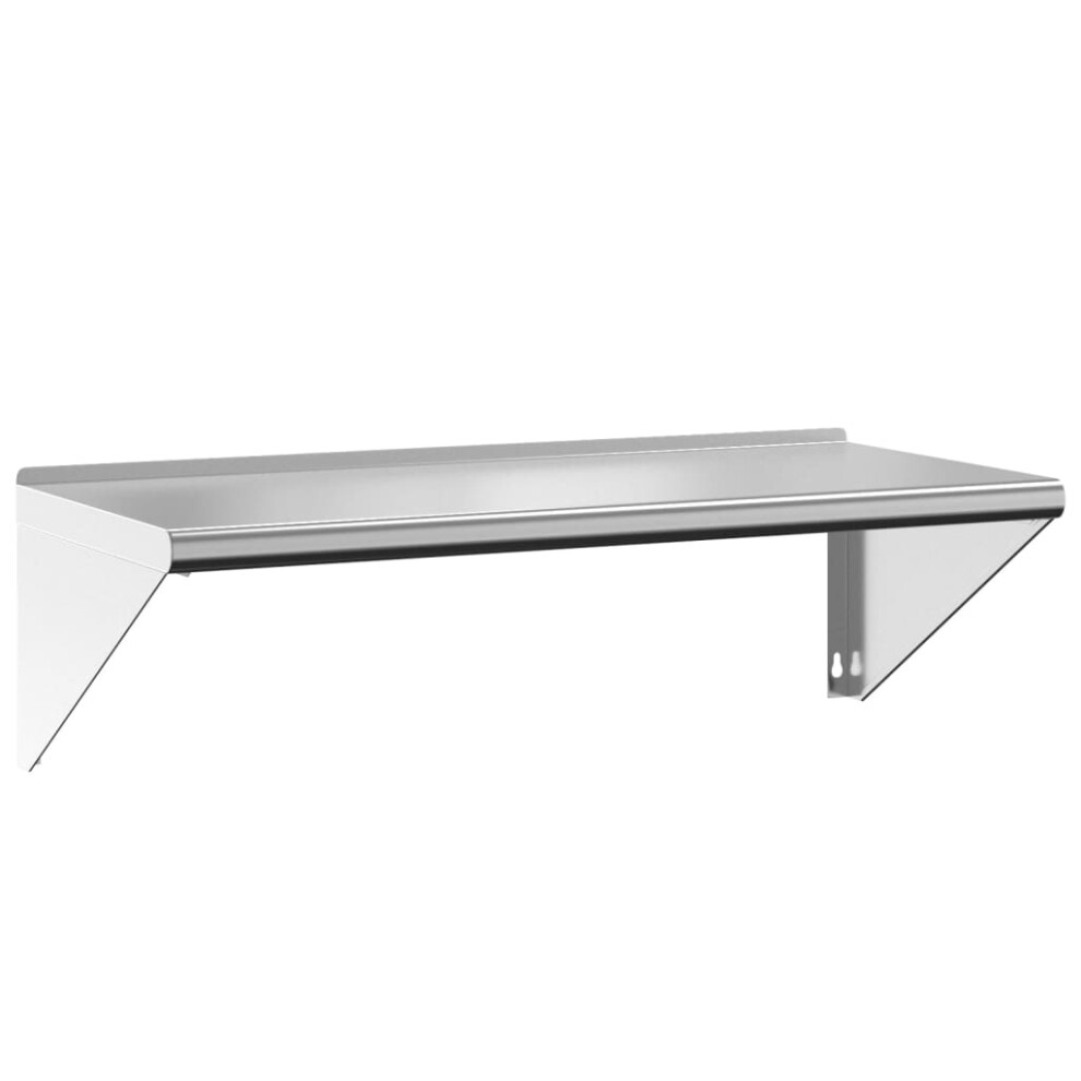 (100 x 45 x 31 cm) vidaXL Wall Shelf Floating Shelf Wall Storage Shelf Silver Stainless Steel