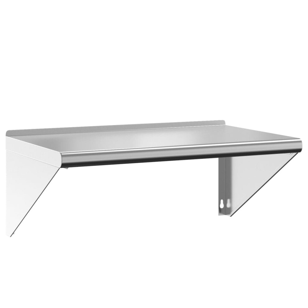 (75 x 45 x 31 cm) vidaXL Wall Shelf Floating Shelf Wall Storage Shelf Silver Stainless Steel