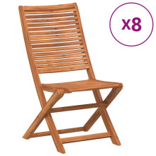 (Without armrest, 8 pcs) vidaXL Folding Garden Chairs 6 pcs Outdoor Dining Chair Solid Wood Acacia