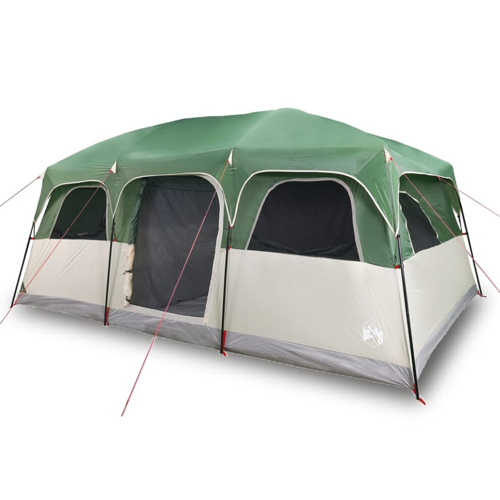 (green) vidaXL Family Tent Cabin 10-Person Camping Tent Lightweight Tent Waterproof
