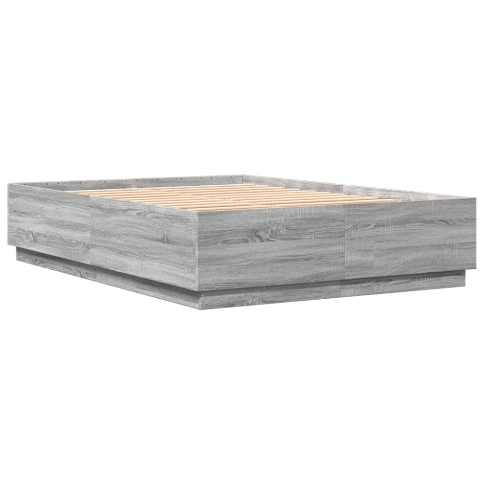 (grey sonoma, 160 x 200 cm) vidaXL Bed Frame Bedroom Bed Base Bedstead Mattress Foundation Engineered Wood