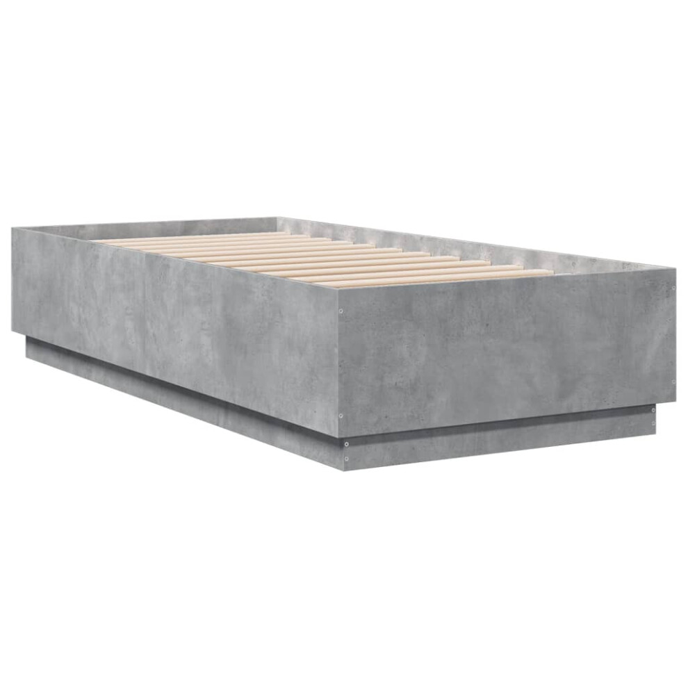 (concrete grey, 100 x 200 cm) vidaXL Bed Frame Bedroom Bed Base Bedstead Mattress Foundation Engineered Wood