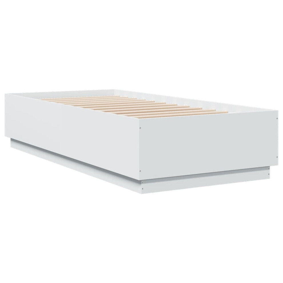 (white, 90 x 200 cm) vidaXL Bed Frame Bedroom Bed Base Bedstead Mattress Foundation Engineered Wood