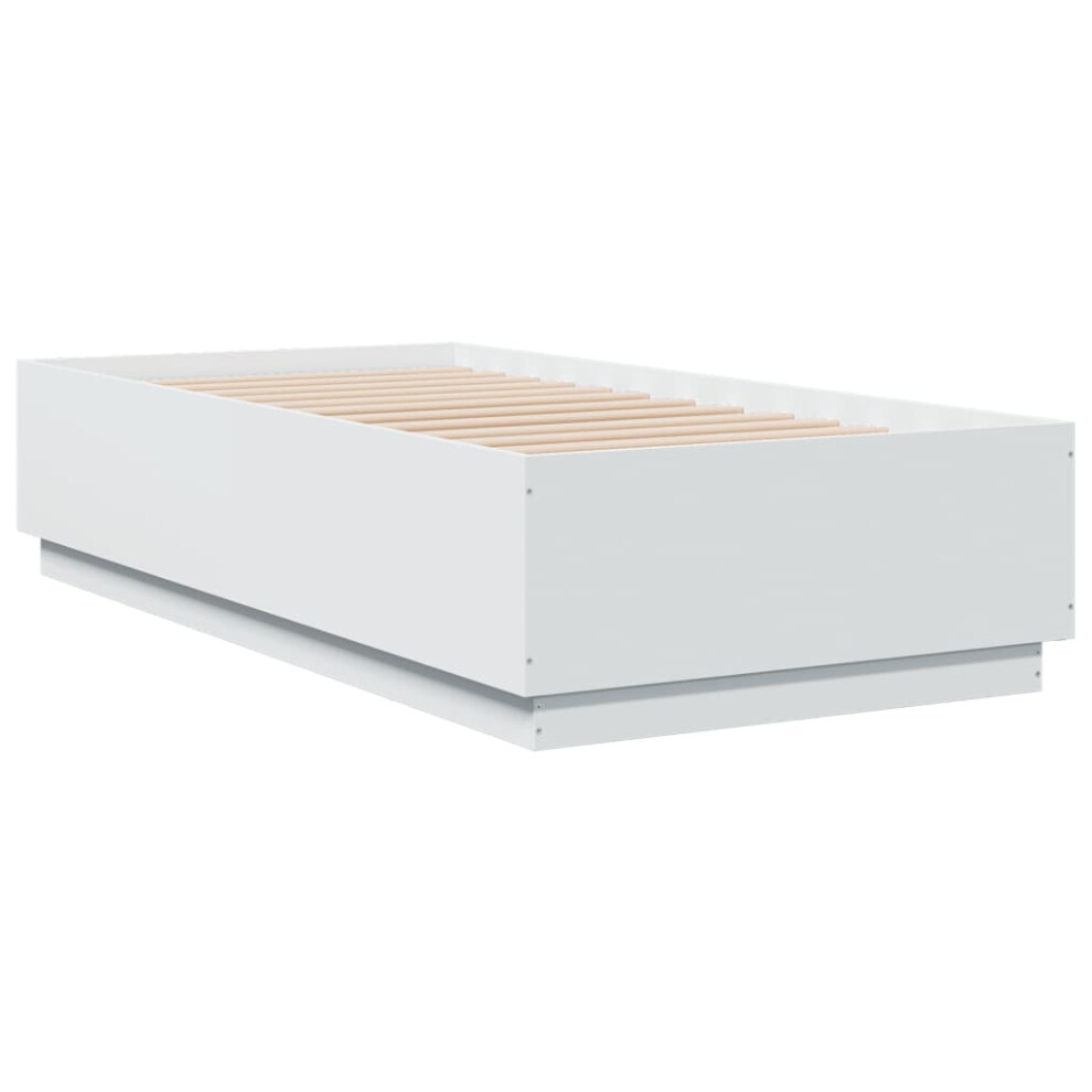 Vidaxl (White, 75 X 190 Cm) Bed Frame Bedroom Bed Base Bedstead Mattress Foundation Engineered Wood