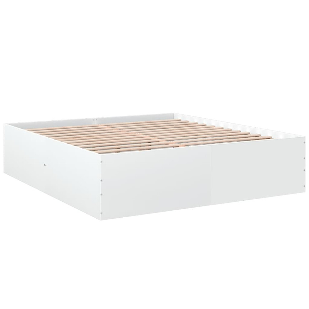 (white, 180 X 200 cm/ 45 cm) vidaXL Bed Frame Bedroom Bed Base Bedstead White 120x200 Cm Engineered Wood