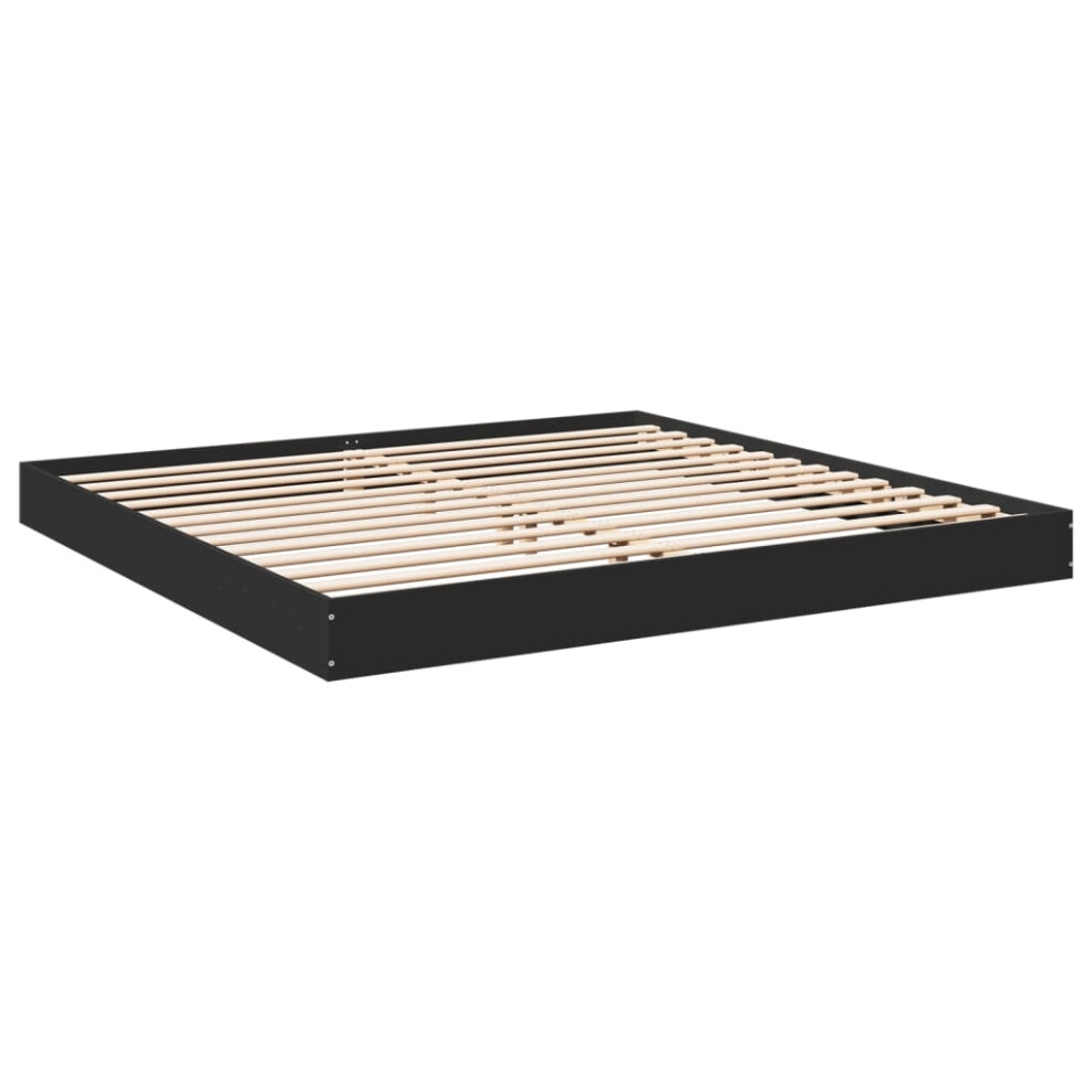 (black, 200 x 200 cm/ 17 cm) vidaXL Bed Frame Bedroom Bed Base Bedstead White 120x200 cm Engineered Wood