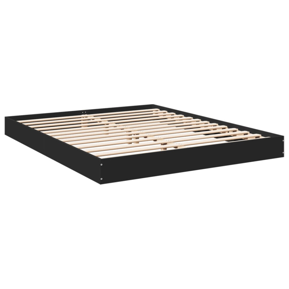 (black, 160 x 200 cm/ 17 cm) vidaXL Bed Frame Bedroom Bed Base Bedstead White 120x200 cm Engineered Wood