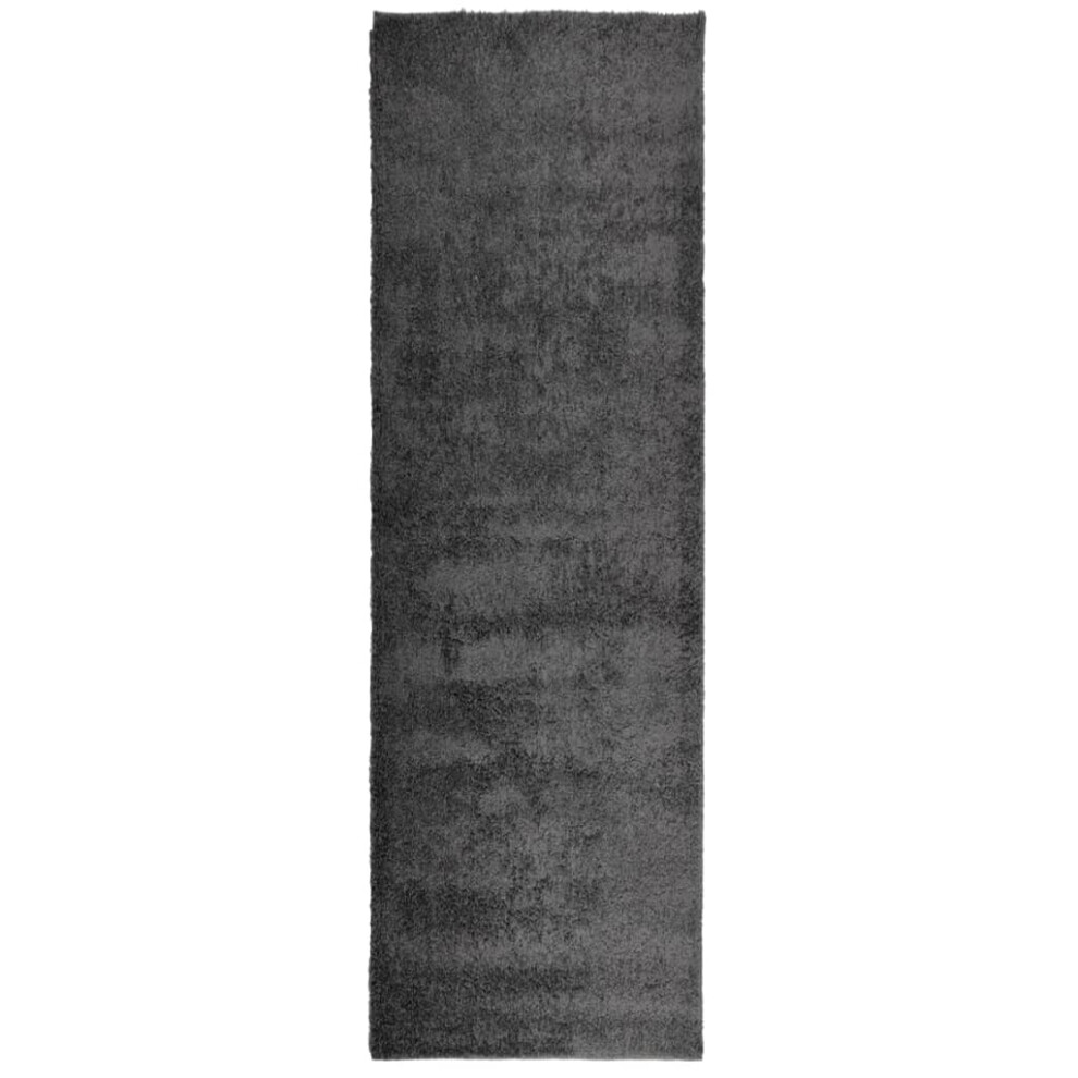 (anthracite, 80 x 250 cm) vidaXL Shaggy Rug Floor Mat Fluffy Rug Area Rug PAMPLONA High Pile Modern