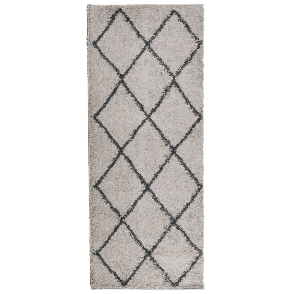 (beige and anthracite, 80 x 200 cm) vidaXL Shaggy Rug Floor Mat Fluffy Rug Area Rug PAMPLONA High Pile Modern