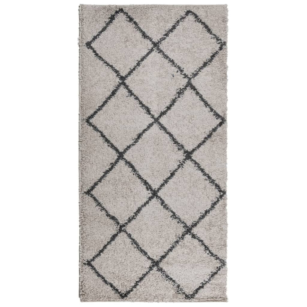 (beige and anthracite, 100 x 200 cm) vidaXL Shaggy Rug Floor Mat Fluffy Rug Area Rug PAMPLONA High Pile Modern