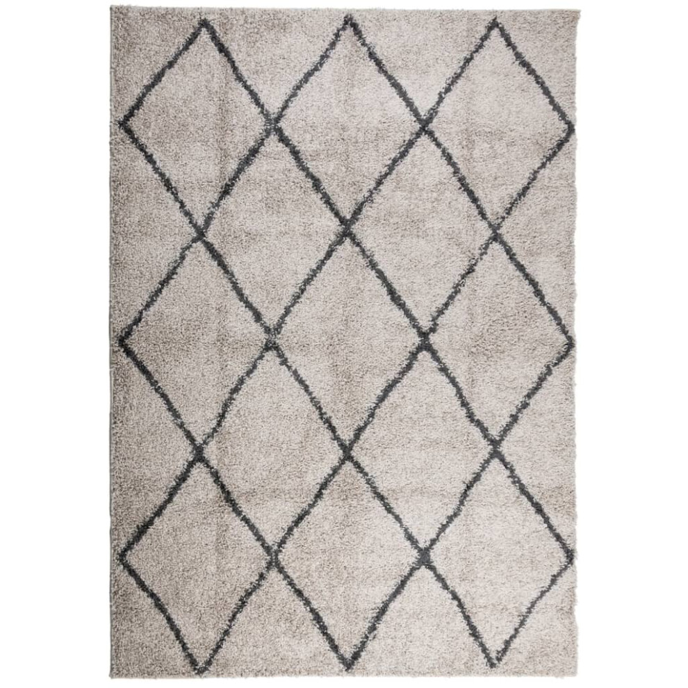 (beige and anthracite, 140 x 200 cm) vidaXL Shaggy Rug Floor Mat Fluffy Rug Area Rug PAMPLONA High Pile Modern