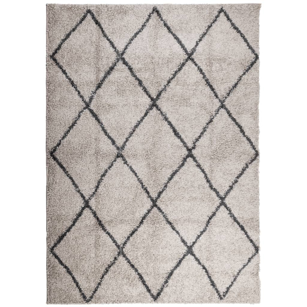 (beige and anthracite, 240 x 340 cm) vidaXL Shaggy Rug Floor Mat Fluffy Rug Area Rug PAMPLONA High Pile Modern