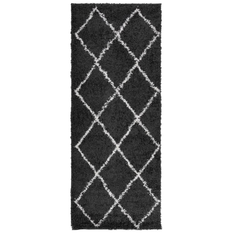 (black and cream, 80 x 200 cm) vidaXL Shaggy Rug Floor Mat Fluffy Rug Area Rug PAMPLONA High Pile Modern