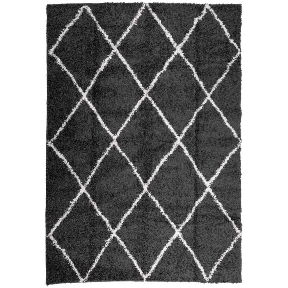 (black and cream, 120 x 170 cm) vidaXL Shaggy Rug Floor Mat Fluffy Rug Area Rug PAMPLONA High Pile Modern