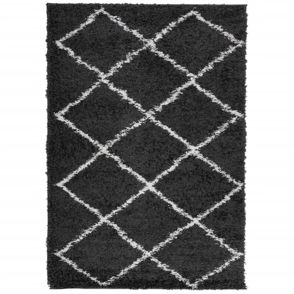 (black and cream, 140 x 200 cm) vidaXL Shaggy Rug Floor Mat Fluffy Rug Area Rug PAMPLONA High Pile Modern