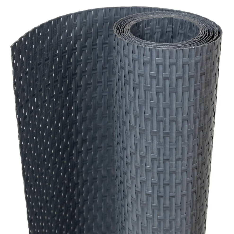Vidaxl (Anthracite, 400 X 80 Cm) Balcony Screen Privacy Screen Outdoor Garden Fence Screen Poly Rattan