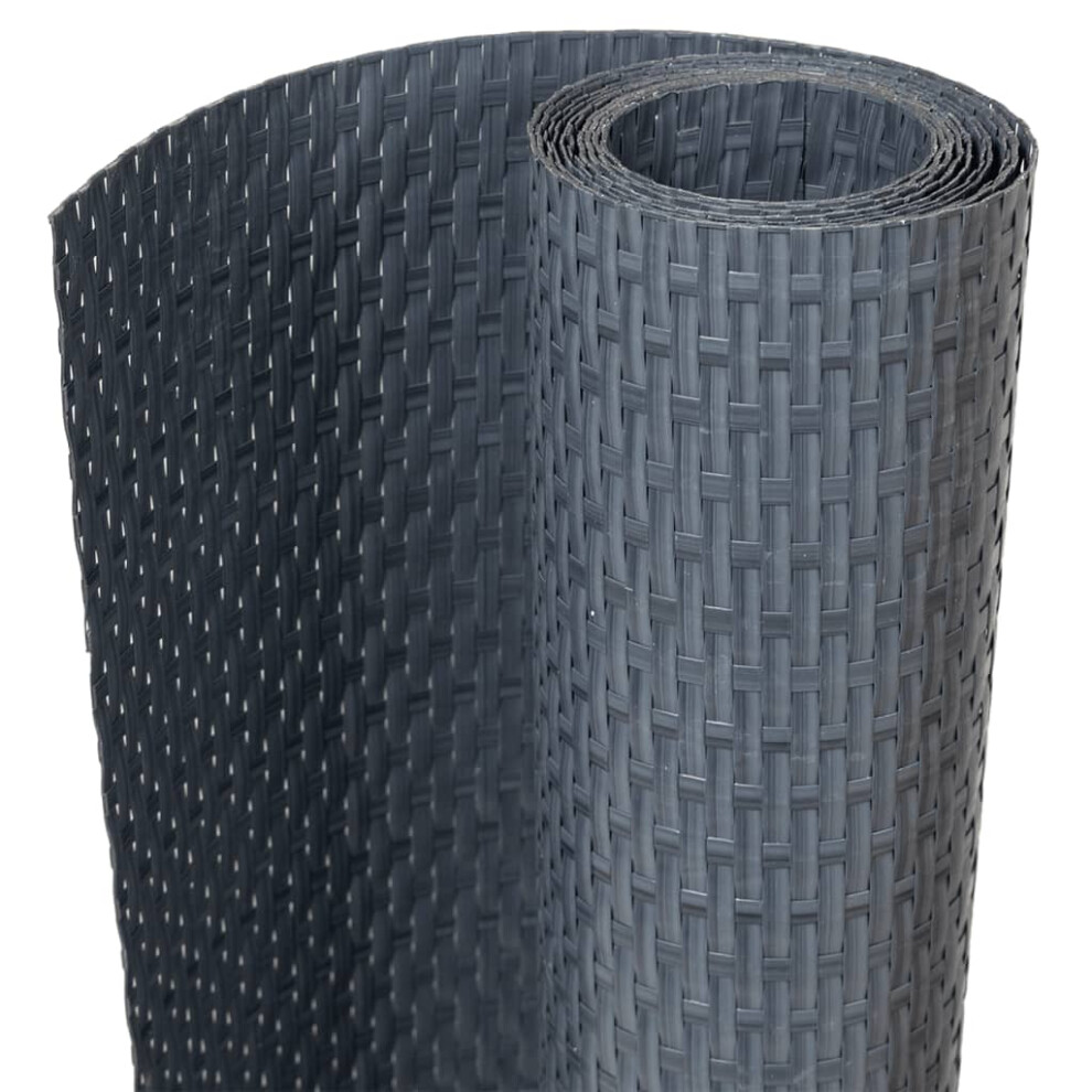 Vidaxl (Anthracite, 600 X 80 Cm) Balcony Screen Privacy Screen Outdoor Garden Fence Screen Poly Rattan