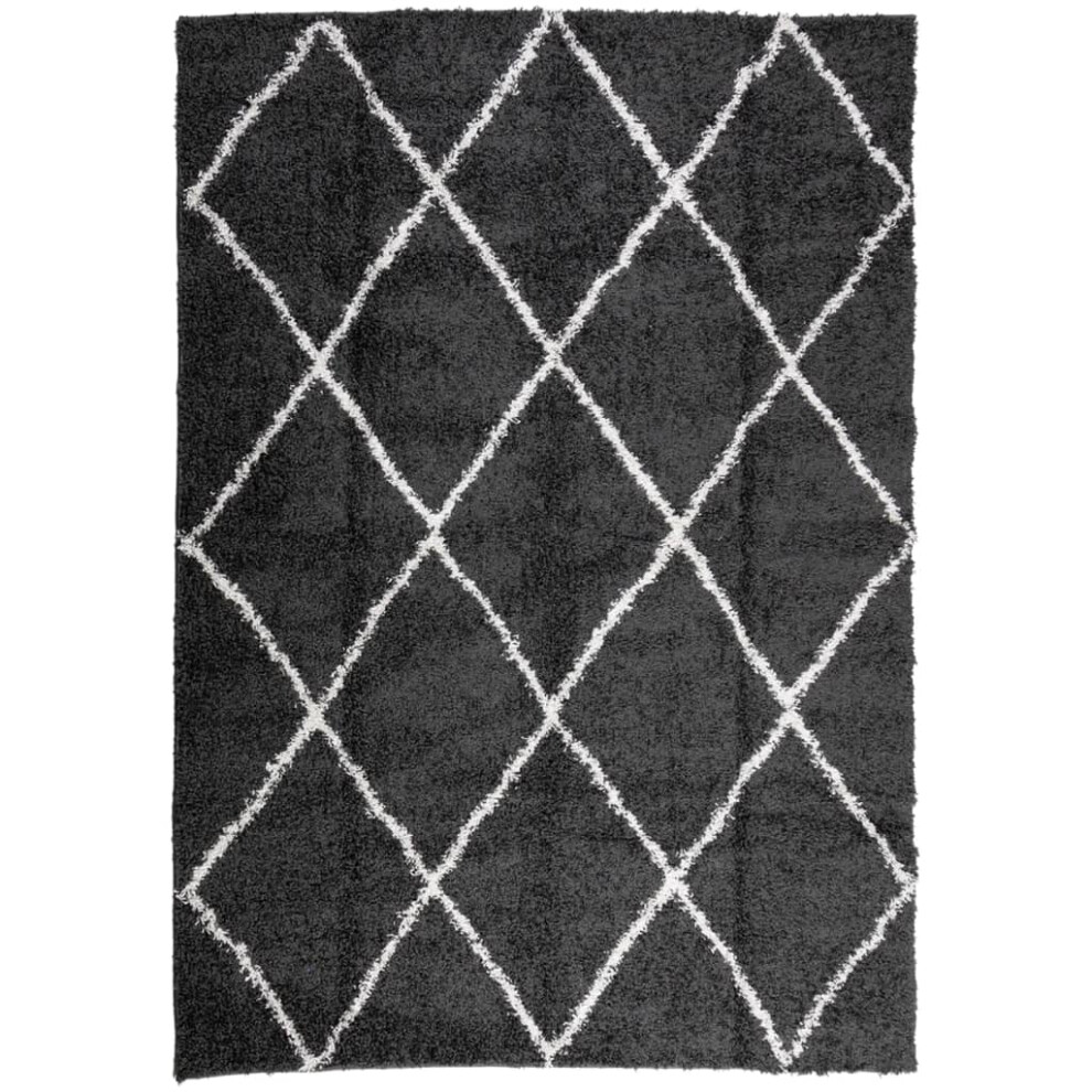 (black and cream, 160 x 230 cm) vidaXL Shaggy Rug Floor Mat Fluffy Rug Area Rug PAMPLONA High Pile Modern