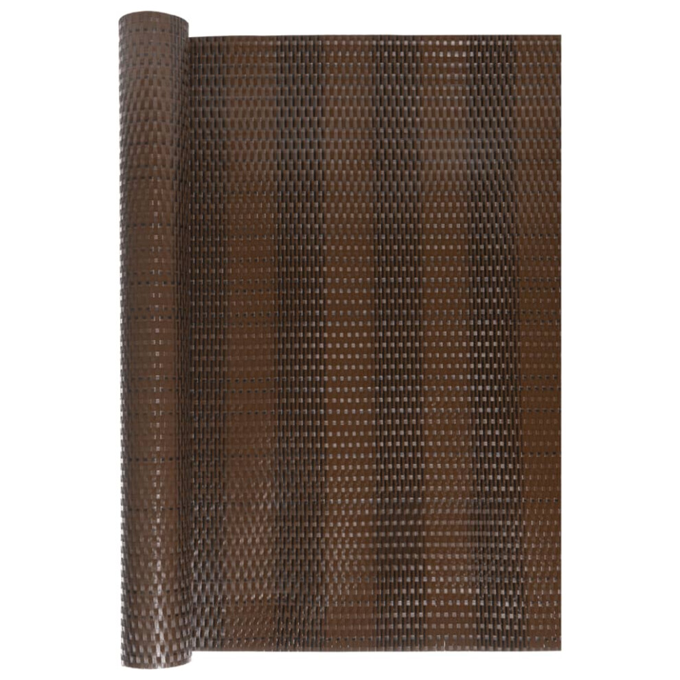 (brown and black, 400 x 90 cm) vidaXL Balcony Screen Privacy Screen Outdoor Garden Fence Screen Poly Rattan