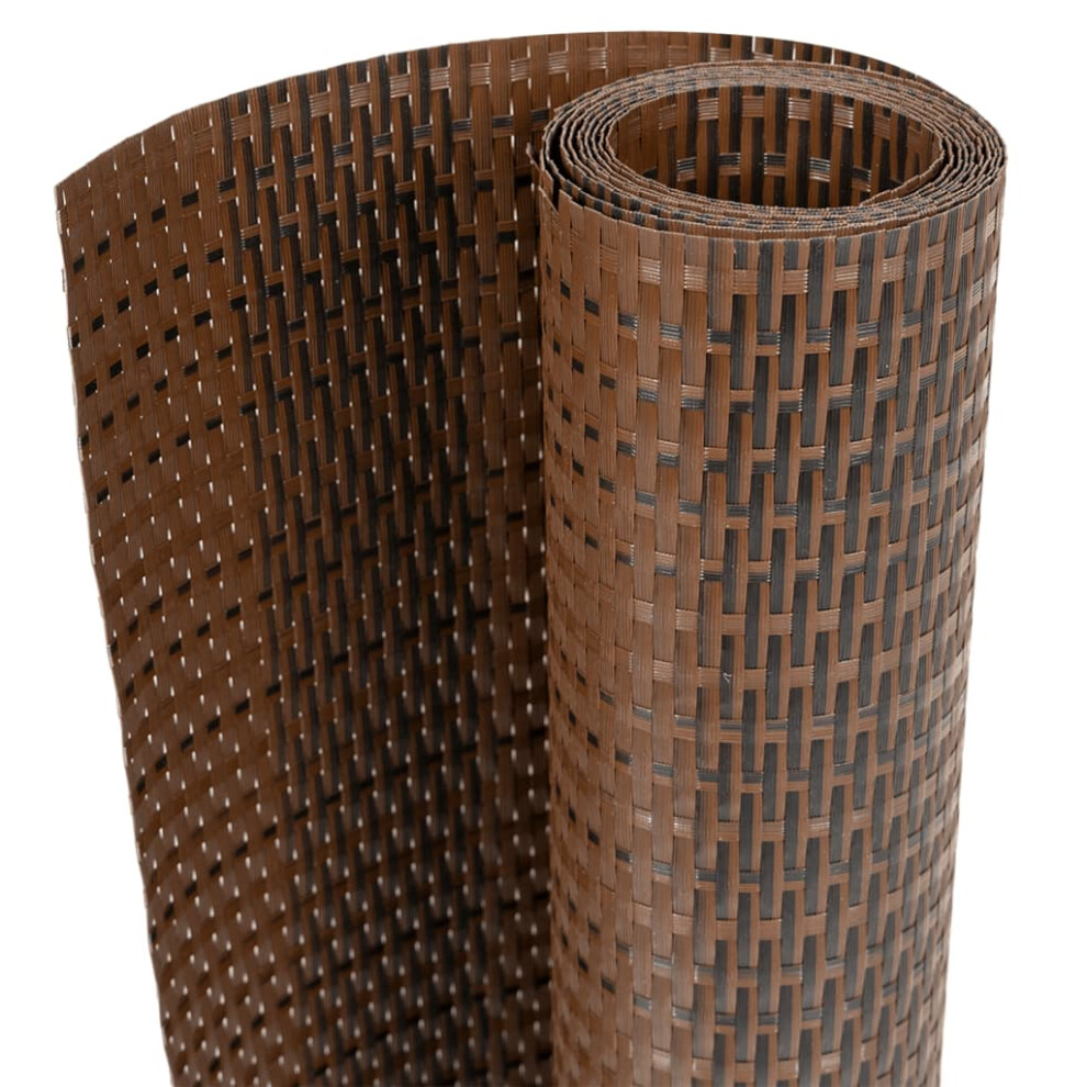 Vidaxl (Brown And Black, 500 X 80 Cm) Balcony Screen Privacy Screen Outdoor Garden Fence Screen Poly Rattan