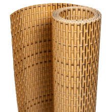 vidaXL Balkon-Sichtschutz Hellbraun 300x80 cm Poly Rattan