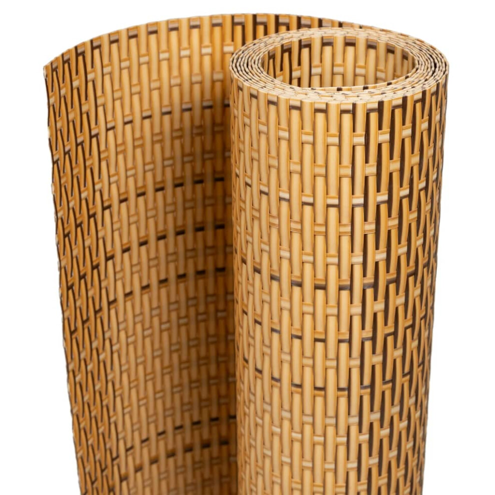 Vidaxl (Light Brown, 1000 X 90 Cm) Balcony Screen Privacy Screen Outdoor Garden Fence Screen Poly Rattan