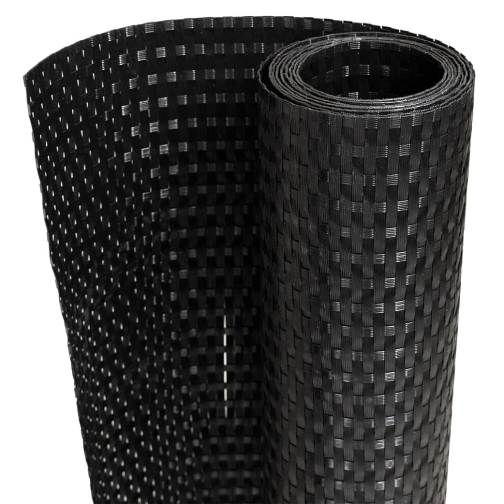 Vidaxl (Black, 300 X 100 Cm) Balcony Screen Privacy Screen Outdoor Garden Fence Screen Poly Rattan
