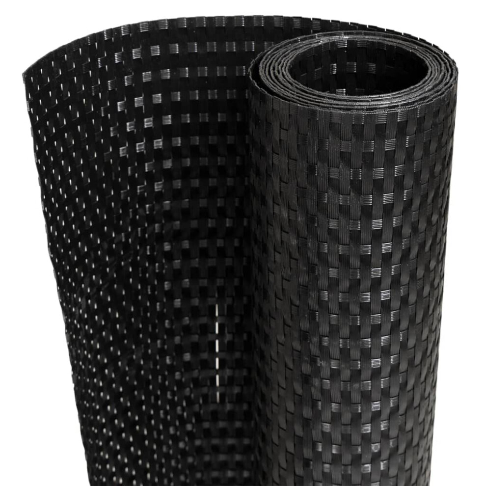 Vidaxl (Black, 600 X 90 Cm) Balcony Screen Privacy Screen Outdoor Garden Fence Screen Poly Rattan