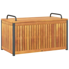 (85 x 45 x 45/53 cm) vidaXL Outdoor Cushion Box Garden Storage Box Tool Solid Wood Acacia and Steel