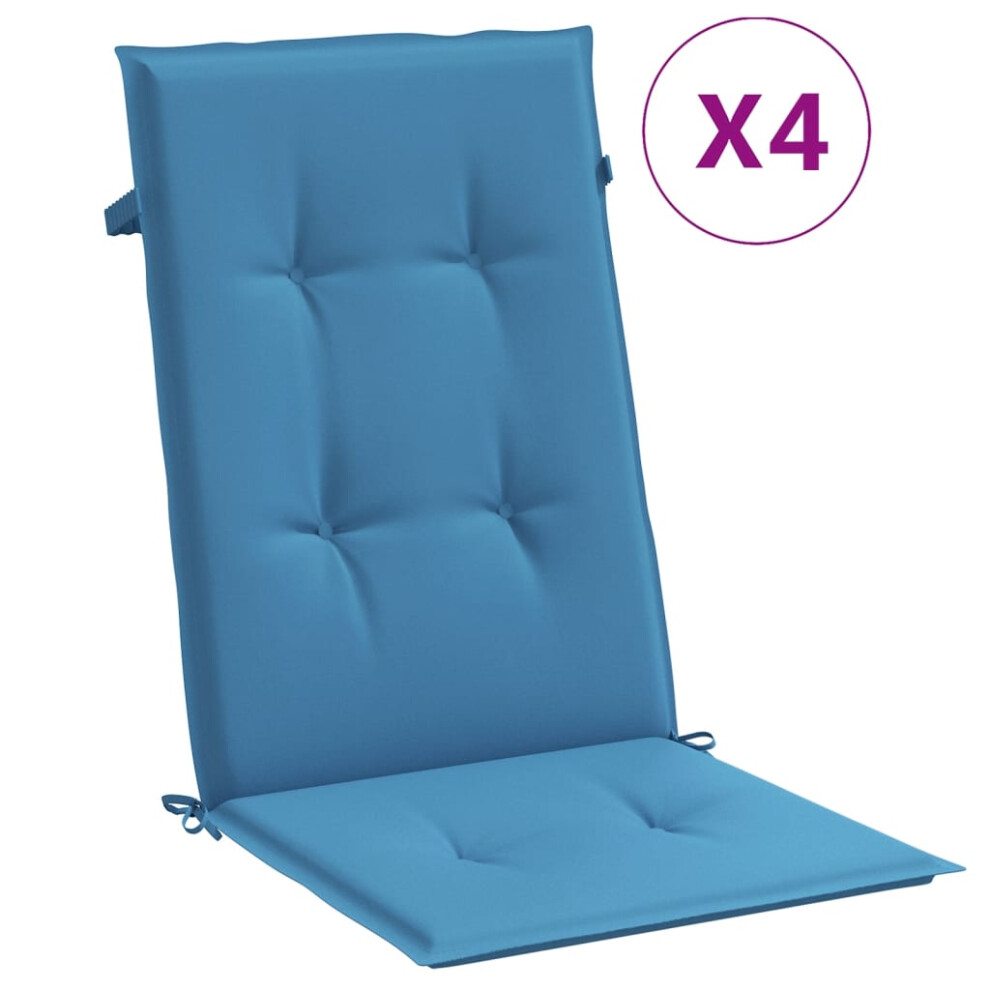 (melange blue, 120 x 50 x 4 cm/ 4 pcs) vidaXL Highback Chair Cushions Seat Cushion Seat Pillow Sofa Cushion Fabric