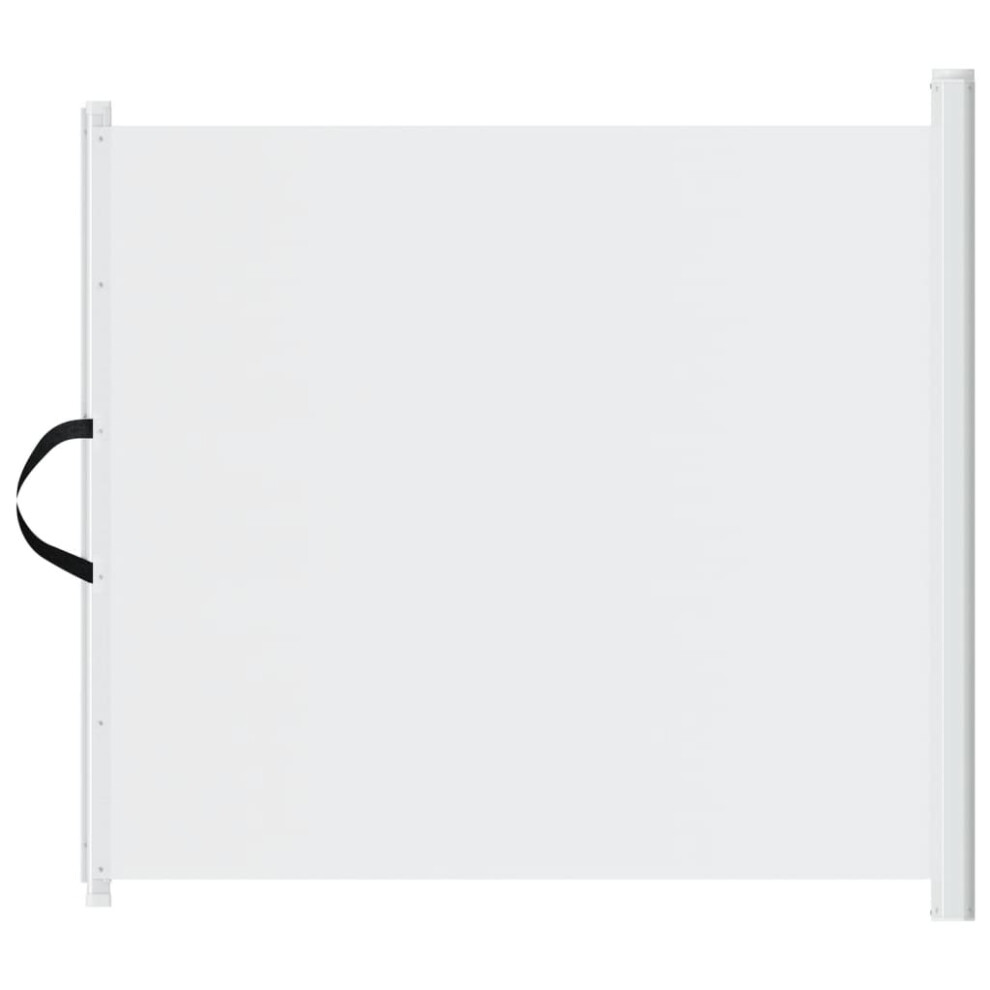 Vidaxl (White, 117,5 X 125 Cm) Retractable Pet Gate Safety Baby Dog Gate Stair Gate Dog Barrier Fence