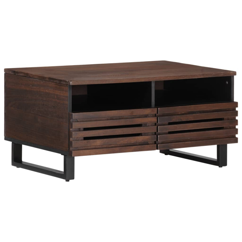 (dark brown) vidaXL Coffee Table Hallway Accent Tea End Table Side Sofa Table Solid Wood