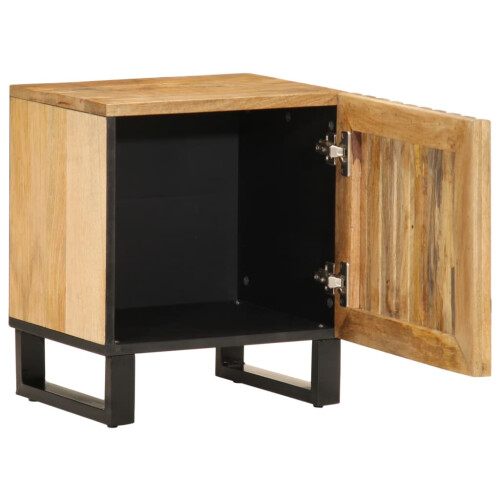 VidaXL (rough mango wood, 1 pcs) vidaXL Bedside Cabinet Home Nightstand Bed Table Side Table Solid Wood Mango 1