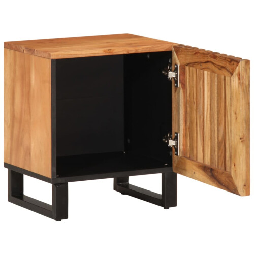 VidaXL (solid acacia wood, 2 pcs) vidaXL Bedside Cabinet Home Nightstand Bed Table Side Table Solid Wood Mango 2