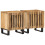 VidaXL (rough mango wood, 2 pcs) vidaXL Bedside Cabinet Home Nightstand Bed Table Side Table Solid Wood Mango 1