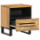VidaXL (rough mango wood, 2 pcs) vidaXL Bedside Cabinets Nightstand Bed Side Table 2 pcs Solid Wood Acacia 3