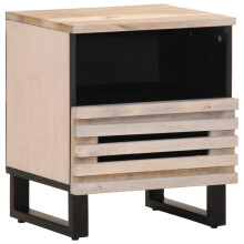 (solid bleached wood, 1 pcs) vidaXL Bedside Cabinets Nightstand Bed Side Table 2 pcs Solid Wood Acacia